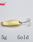 Yapada Spoon 007 Loong Scale 5G/7.5G/10G/15G Treble Hook Multicolor-yapada Official Store-Gold 5g-Bargain Bait Box