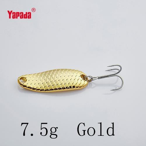 Yapada Spoon 007 Loong Scale 5G/7.5G/10G/15G Treble Hook Multicolor-yapada Official Store-Gold 7 5g-Bargain Bait Box