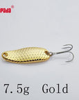 Yapada Spoon 007 Loong Scale 5G/7.5G/10G/15G Treble Hook Multicolor-yapada Official Store-Gold 7 5g-Bargain Bait Box