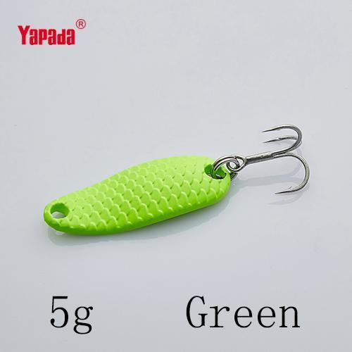 Yapada Spoon 007 Loong Scale 5G/7.5G/10G/15G Treble Hook Multicolor-yapada Official Store-Green 5g-Bargain Bait Box