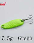 Yapada Spoon 007 Loong Scale 5G/7.5G/10G/15G Treble Hook Multicolor-yapada Official Store-Green 7 5g-Bargain Bait Box