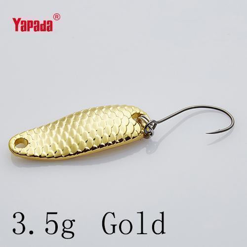 Yapada Spoon 007 Loong Scale Single Hook 3.5G/5G 32-34Mm Multicolor 6Piece/Lot-yapada Official Store-3 5g Gold 6piece-Bargain Bait Box