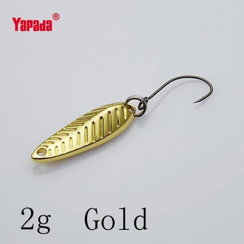 Yapada Spoon 009 Fly Leaf 2G/3G/5G Multicolor Single Hook 24-28-35Mm-yapada Official Store-2g Gold 6piece-Bargain Bait Box