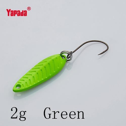Yapada Spoon 009 Fly Leaf 2G/3G/5G Multicolor Single Hook 24-28-35Mm-yapada Official Store-2g Green 6piece-Bargain Bait Box