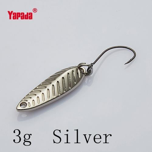 Yapada Spoon 009 Fly Leaf 2G/3G/5G Multicolor Single Hook 24-28-35Mm-yapada Official Store-3g Silver 6piece-Bargain Bait Box