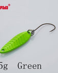 Yapada Spoon 009 Fly Leaf 2G/3G/5G Multicolor Single Hook 24-28-35Mm-yapada Official Store-5g Green 6piece-Bargain Bait Box