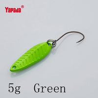 Yapada Spoon 009 Fly Leaf 2G/3G/5G Multicolor Single Hook 24-28-35Mm-yapada Official Store-5g Green 6piece-Bargain Bait Box