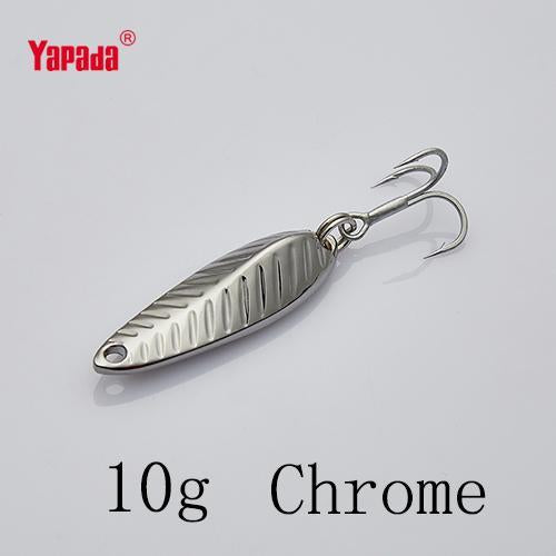 Yapada Spoon 009 Fly Leaf 5G/7G/10G/15G Multicolor 34Mm/39Mm/45Mm/57Mm Treble-yapada Official Store-Chrome 10g-Bargain Bait Box