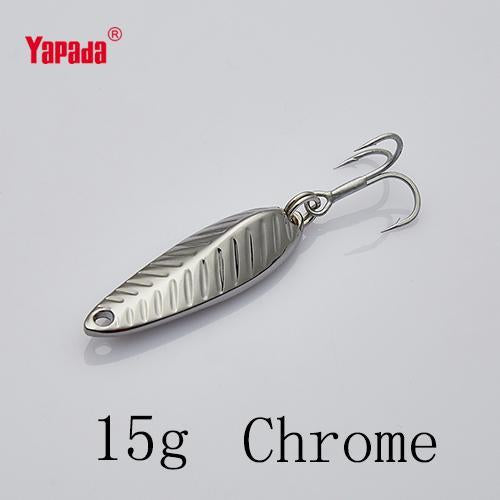 Yapada Spoon 009 Fly Leaf 5G/7G/10G/15G Multicolor 34Mm/39Mm/45Mm/57Mm Treble-yapada Official Store-Chrome 15g-Bargain Bait Box