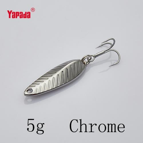 Yapada Spoon 009 Fly Leaf 5G/7G/10G/15G Multicolor 34Mm/39Mm/45Mm/57Mm Treble-yapada Official Store-Chrome 5g-Bargain Bait Box