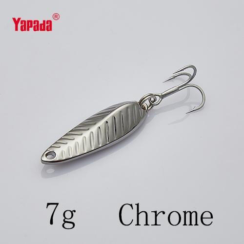 Yapada Spoon 009 Fly Leaf 5G/7G/10G/15G Multicolor 34Mm/39Mm/45Mm/57Mm Treble-yapada Official Store-Chrome 7g-Bargain Bait Box
