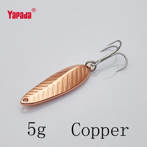 Yapada Spoon 009 Fly Leaf 5G/7G/10G/15G Multicolor 34Mm/39Mm/45Mm/57Mm Treble-yapada Official Store-Copper 5g-Bargain Bait Box