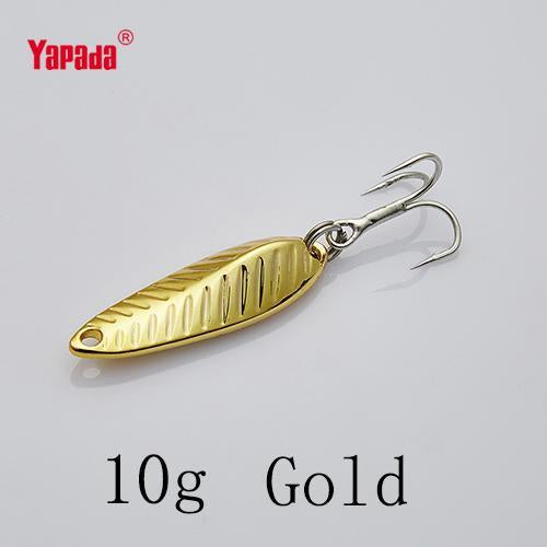 Yapada Spoon 009 Fly Leaf 5G/7G/10G/15G Multicolor 34Mm/39Mm/45Mm/57Mm Treble-yapada Official Store-Gold 10g-Bargain Bait Box
