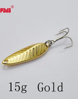 Yapada Spoon 009 Fly Leaf 5G/7G/10G/15G Multicolor 34Mm/39Mm/45Mm/57Mm Treble-yapada Official Store-Gold 15g-Bargain Bait Box