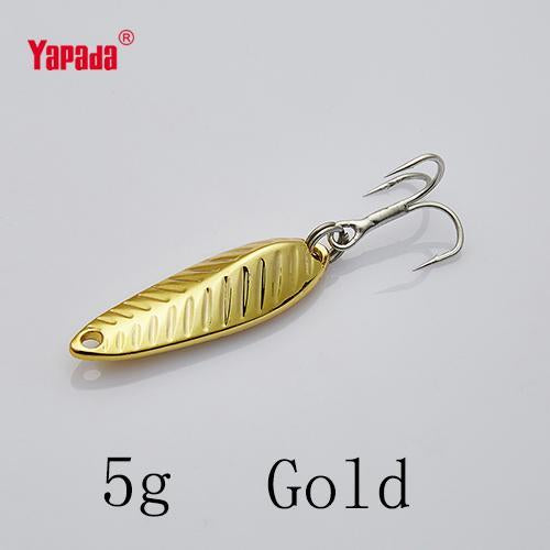 Yapada Spoon 009 Fly Leaf 5G/7G/10G/15G Multicolor 34Mm/39Mm/45Mm/57Mm Treble-yapada Official Store-Gold 5g-Bargain Bait Box