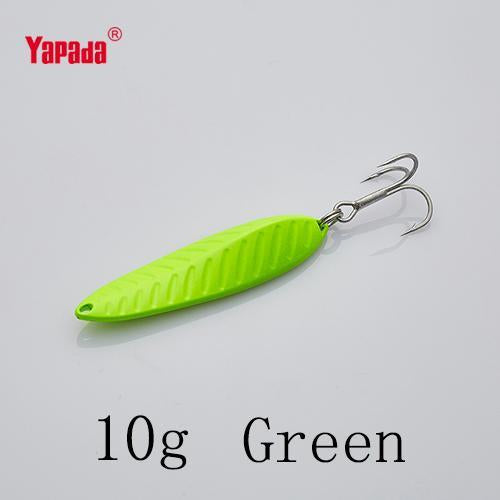 Yapada Spoon 009 Fly Leaf 5G/7G/10G/15G Multicolor 34Mm/39Mm/45Mm/57Mm Treble-yapada Official Store-Green 10g-Bargain Bait Box