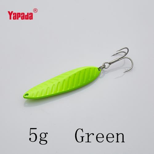 Yapada Spoon 009 Fly Leaf 5G/7G/10G/15G Multicolor 34Mm/39Mm/45Mm/57Mm Treble-yapada Official Store-Green 5g-Bargain Bait Box