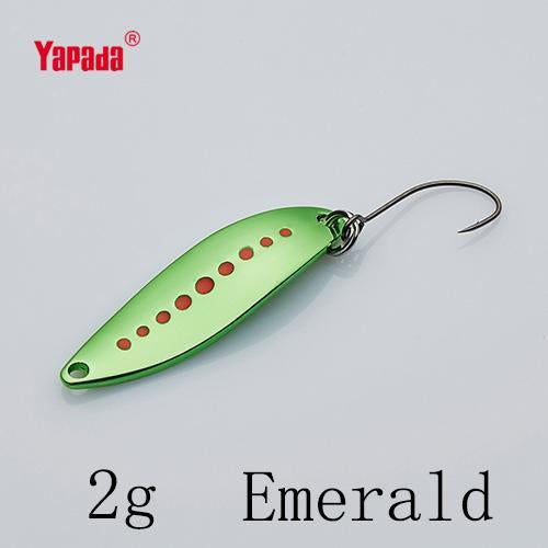 Yapada Spoon 012 Leech 2G/3G/5G Colorful Single Hook 32-38-45Mm 4Piece/Lot Metal-yapada Official Store-2g Emerald 4piece-Bargain Bait Box