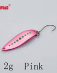 Yapada Spoon 012 Leech 2G/3G/5G Colorful Single Hook 32-38-45Mm 4Piece/Lot Metal-yapada Official Store-2g Pink 4piece-Bargain Bait Box