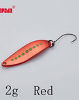 Yapada Spoon 012 Leech 2G/3G/5G Colorful Single Hook 32-38-45Mm 4Piece/Lot Metal-yapada Official Store-2g Red 4piece-Bargain Bait Box
