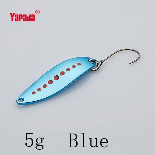 Yapada Spoon 012 Leech 2G/3G/5G Colorful Single Hook 32-38-45Mm 4Piece/Lot Metal-yapada Official Store-5g Blue 4piece-Bargain Bait Box