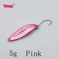 Yapada Spoon 012 Leech 2G/3G/5G Colorful Single Hook 32-38-45Mm 4Piece/Lot Metal-yapada Official Store-5g Pink 4piece-Bargain Bait Box