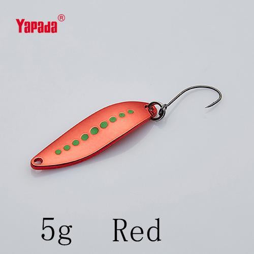Yapada Spoon 012 Leech 2G/3G/5G Colorful Single Hook 32-38-45Mm 4Piece/Lot Metal-yapada Official Store-5g Red 4piece-Bargain Bait Box