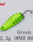 Yapada Spoon 015 Gossip 2.5G/3.5G/5G Multicolor Owner Hook 30-33-37Mm 6Piece/Lot-yapada Official Store-2 5g Green 6piece-Bargain Bait Box