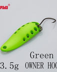 Yapada Spoon 015 Gossip 2.5G/3.5G/5G Multicolor Owner Hook 30-33-37Mm 6Piece/Lot-yapada Official Store-3 5g Green 6piece-Bargain Bait Box