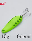 Yapada Spoon 015 Gossip 5G/7.5G/10G/15G Treble Hook Multicolor-yapada Official Store-Green 15g-Bargain Bait Box