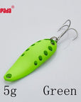Yapada Spoon 015 Gossip 5G/7.5G/10G/15G Treble Hook Multicolor-yapada Official Store-Green 5g-Bargain Bait Box
