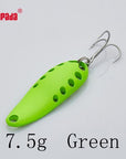 Yapada Spoon 015 Gossip 5G/7.5G/10G/15G Treble Hook Multicolor-yapada Official Store-Green 7 5g-Bargain Bait Box