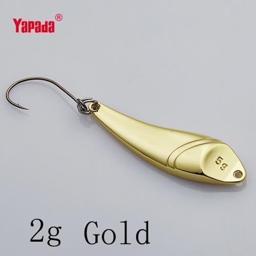 Yapada Spoon 023 Hot Fish 2G/3G/5G Multicolor Single Hook 28-32-40Mm-yapada Official Store-2g Gold 6piece-Bargain Bait Box