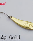 Yapada Spoon 023 Hot Fish 2G/3G/5G Multicolor Single Hook 28-32-40Mm-yapada Official Store-2g Gold 6piece-Bargain Bait Box