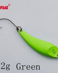Yapada Spoon 023 Hot Fish 2G/3G/5G Multicolor Single Hook 28-32-40Mm-yapada Official Store-2g Green 6piece-Bargain Bait Box