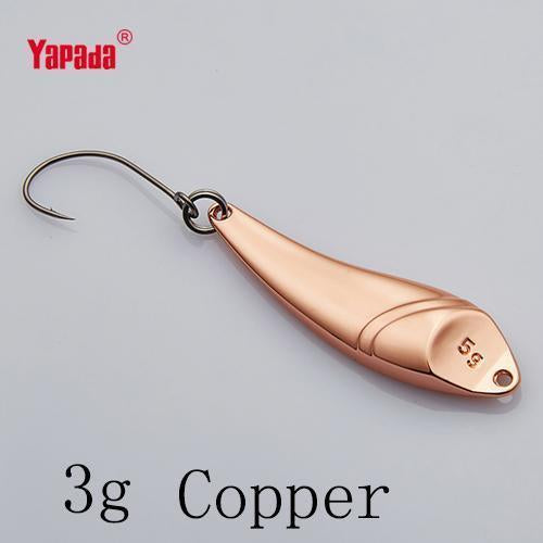 Yapada Spoon 023 Hot Fish 2G/3G/5G Multicolor Single Hook 28-32-40Mm-yapada Official Store-3g Copper 6piece-Bargain Bait Box