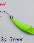 Yapada Spoon 023 Hot Fish 2G/3G/5G Multicolor Single Hook 28-32-40Mm-yapada Official Store-3g Green 6piece-Bargain Bait Box