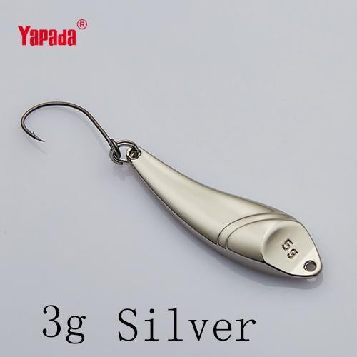 Yapada Spoon 023 Hot Fish 2G/3G/5G Multicolor Single Hook 28-32-40Mm-yapada Official Store-3g Silver 6piece-Bargain Bait Box