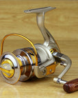 Yellow 10Bb Spool Aluminum Spinning Fishing Reels For Front Drag Baitcasting-Spinning Reels-Sports fishing products-1000 Series-Bargain Bait Box