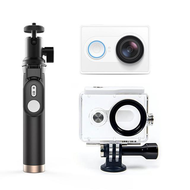 Yi 1080P Action Camera With Selfie Stick White High-Definition 16.0Mp 155 Degree-Action Cameras-yi - Store-with stick and case-Bargain Bait Box