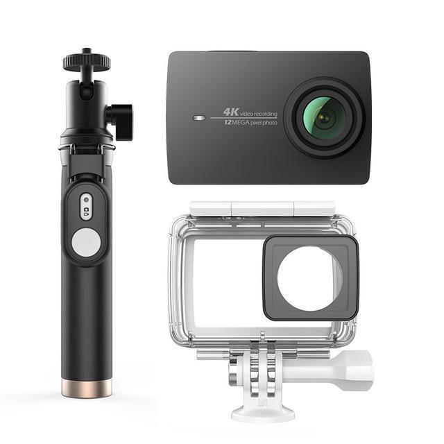 Yi 4K Action Camera Bundle With Waterproof Case And Selife Stick 2.19&quot; Lcd Tough-Action Cameras-yi Official Store-black-Bargain Bait Box
