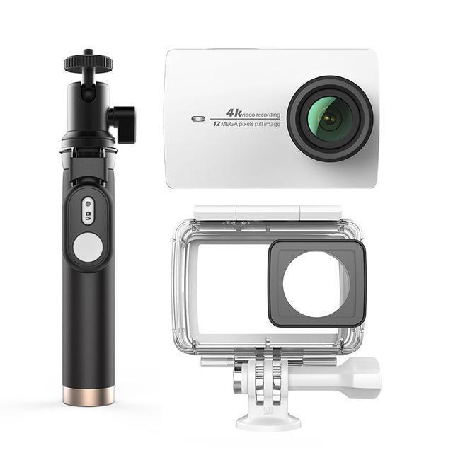 Yi 4K Action Camera Bundle With Waterproof Case And Selife Stick 2.19&quot; Lcd Tough-Action Cameras-yi Official Store-white-Bargain Bait Box