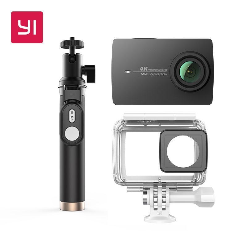 Yi 4K Action Camera Bundle With Waterproof Case And Selife Stick 2.19&quot; Lcd Tough-Action Cameras-yi Official Store-white-Bargain Bait Box