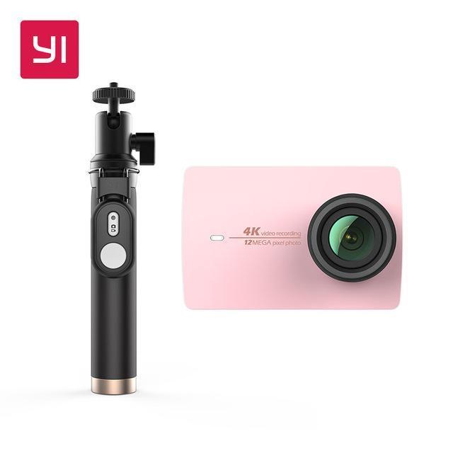 Yi 4K Action Camera Selfie Stick Bundle International Version Ambarella Sport-Action Cameras-yi Official Store-Pink-Bargain Bait Box