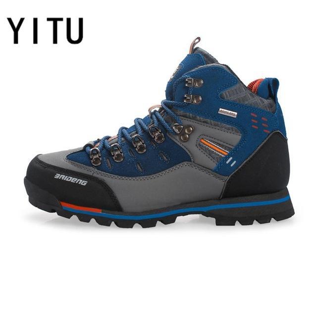 Yitu Breathable Outdoor Hiking Shoes Camping Mountain Climbing Hiking Boots-YITU Outdoors Store-Gray Blue-7-Bargain Bait Box