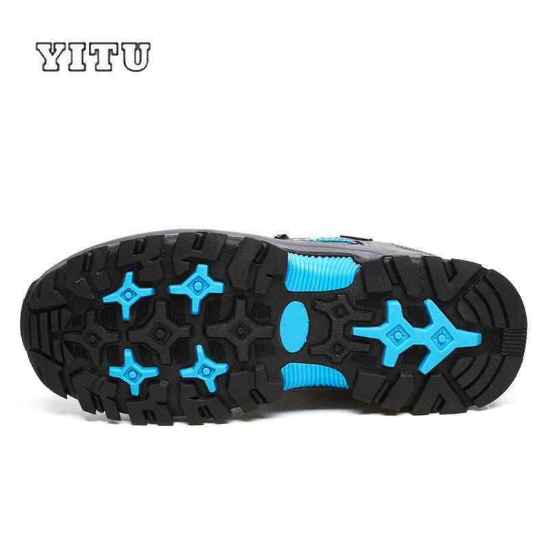 Yitu Plus Size 39~47 Men Outdoor Hiking Shoes Winter Brand Anti-Skid Mountain-ZIMNIE Sneakers Store-Gray-6.5-Bargain Bait Box