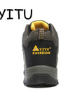 Yitu Rubber Hunting Boots Waterproof Men'S Winter Sneakers Trekking Hiking Shoes-YITU Outdoors Store-Khaki-6.5-Bargain Bait Box