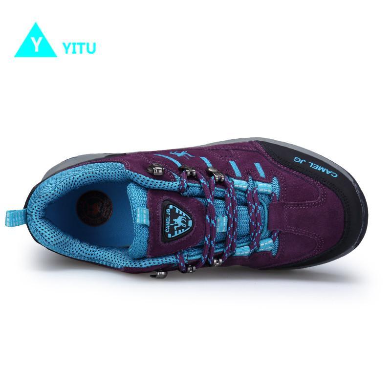 Yitu Spring Women Hiking Shoes Outdoor Sports Camel Shoes Big Size Breathable-upward Store-Purple-5-Bargain Bait Box