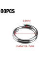 Ytqhxy 100Pcs/Lot Stainless Steel Split Rings For Crank Hard Bait Carp Fishing-YTQHXY Fishing (china) Store-0.5X4-Bargain Bait Box