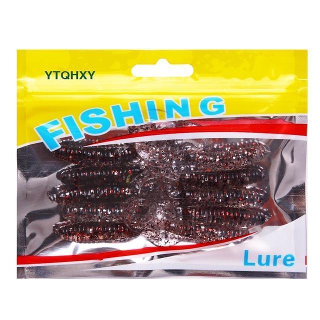 Ytqhxy 10Pcs/Lot 65Mm 2.5G Crank Curly Tail Grub Silicone Fishing Lures Isca-YTQHXY Fishing (china) Store-E-Bargain Bait Box